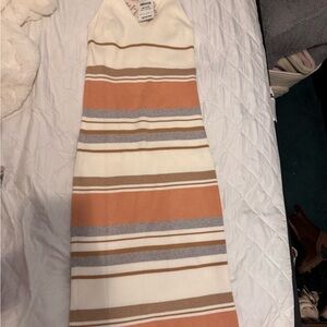 Striped Sleeveless Knit Dress
